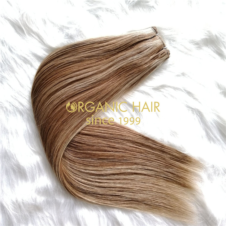 Hand tied wefts and customized color X248